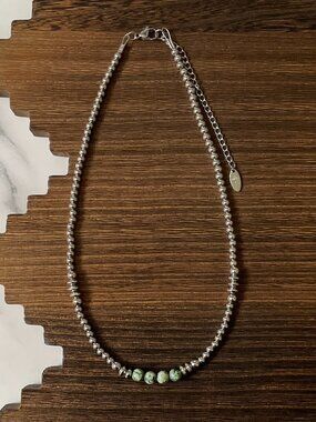 Handmade Sagebrush Prairie 6mm Western Pearl Necklace 16 inch